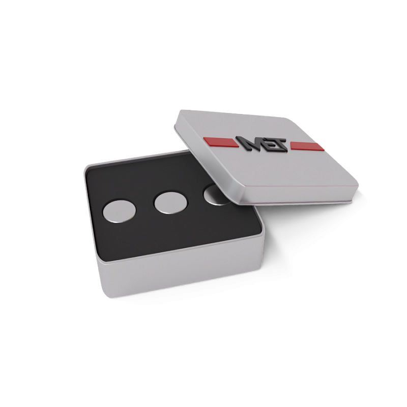 MMTV-MET microVickers hardness test blocks set of 3 pcs. (Ø25x5)